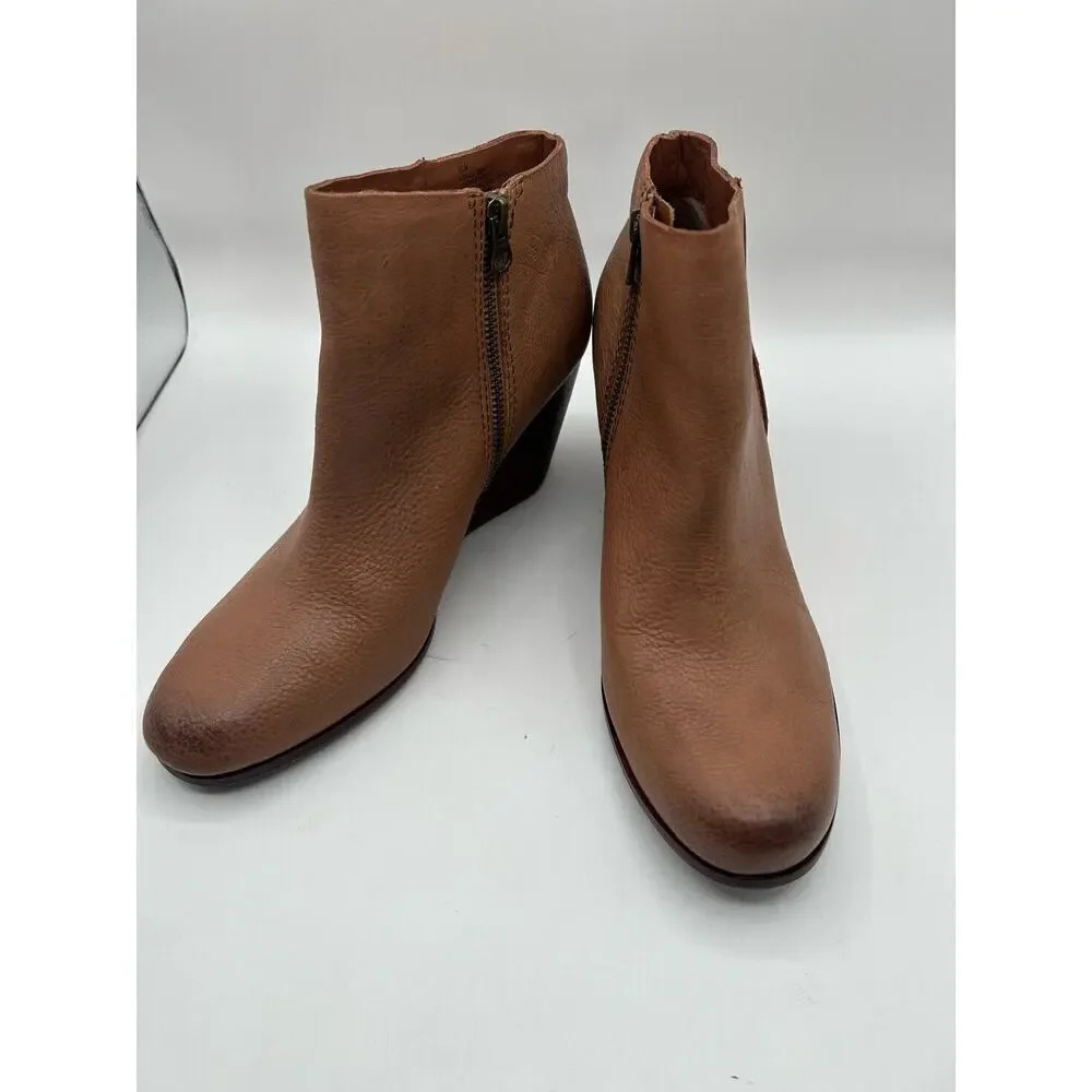 Kork Ease Women's Natalya Wedge Bootie Natural Brown Tan Camel Leather Sz 9.5 - Picture 9 of 13
